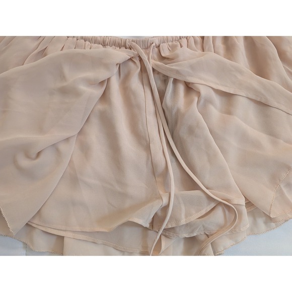 LOBA Paloma Skort Ivory Georgette Mini Skirt Shorts Women's Size M NEW Revolve - Picture 6 of 10
